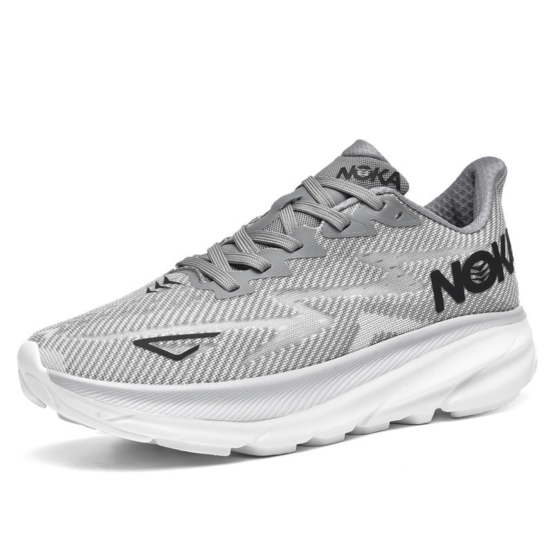 Unisex cushioned street running shoes with maximum EVA midsole and breathable knit upper Mune Fashion