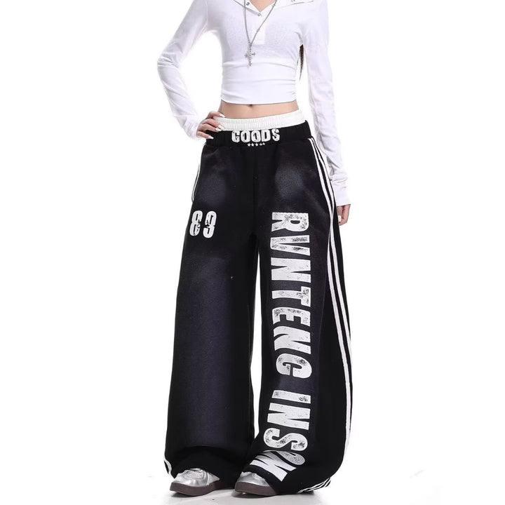 Women Wide Baggy Jogging Pants Mune Fashion