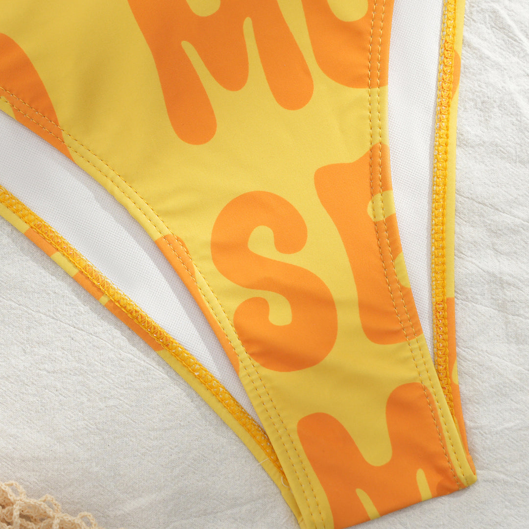 Women's bikini set with playful color pattern and adjustable straps Mune Fashion