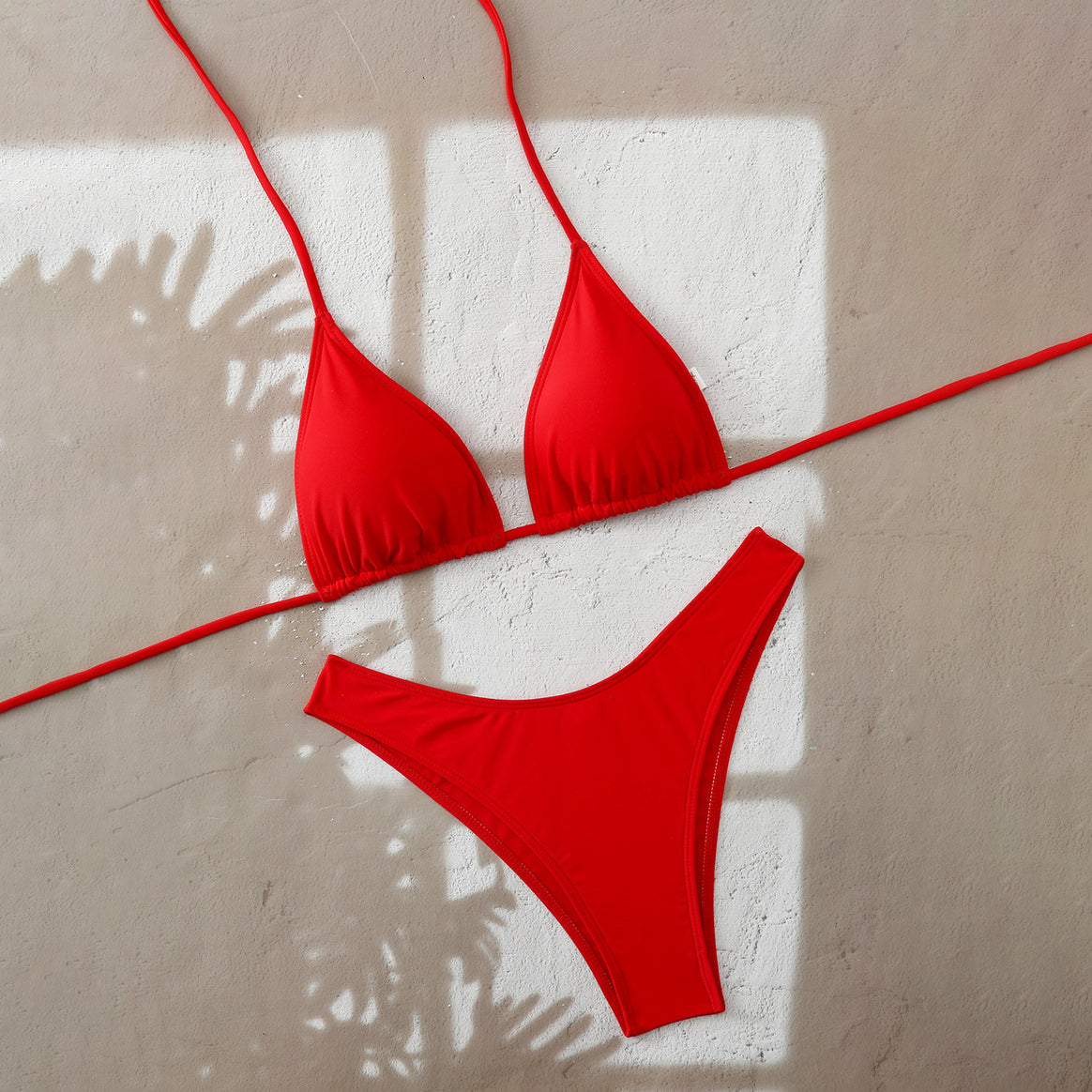 Women's bikini set with adjustable triangle top and high-cut bottoms Mune Fashion