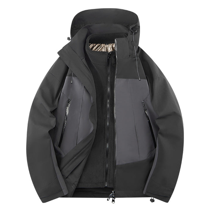 Unisex Softshell Outdoor Jacket with continuous fleece lining, adjustable hood, and water-repellent membrane Mune Fashion
