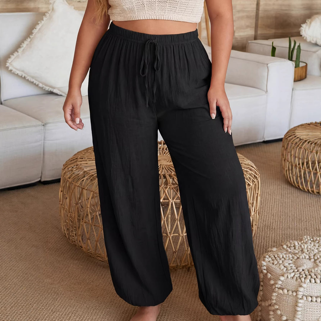 Ladies airy leisure pants with elastic waistband Mune Fashion