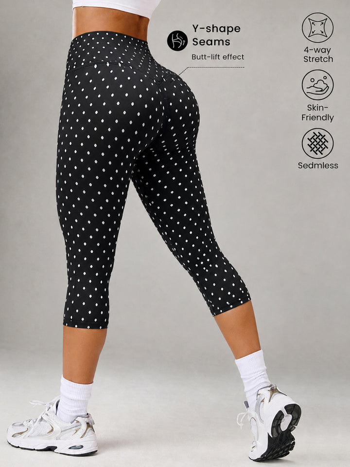 Women's sporty 3/4 leggings with Y-shaped seams and anti-cellulite effect Mune Fashion