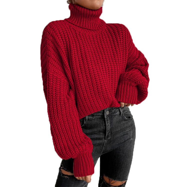 Women’s oversized turtleneck sweater with oversized sleeves and ribbed cuffs Mune Fashion