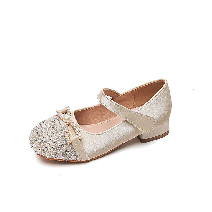 Girls' ballerinas with pearl embellishment and glitter Mune Fashion