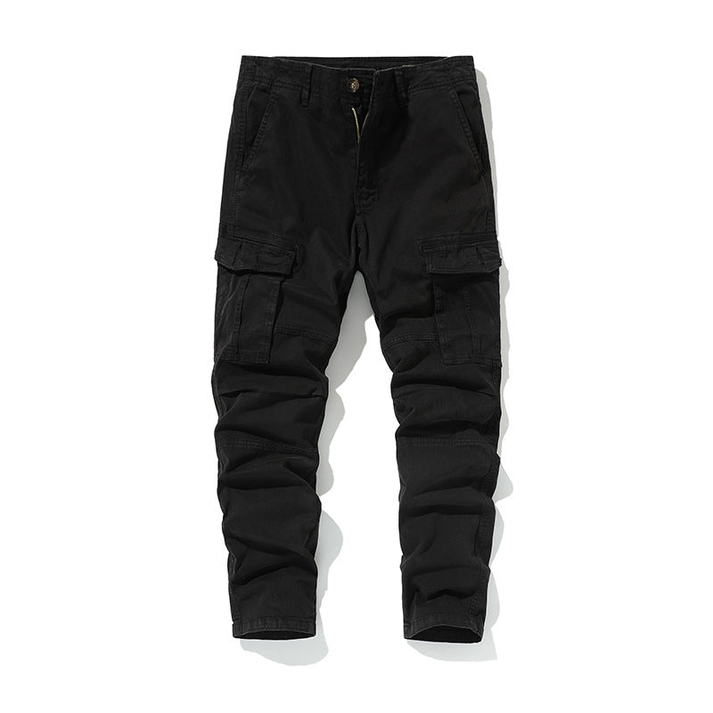 Men's Tapered Canvas Cargo Work Pants with Ergonomic Knee Pleats and Organizer Pockets Mune Fashion