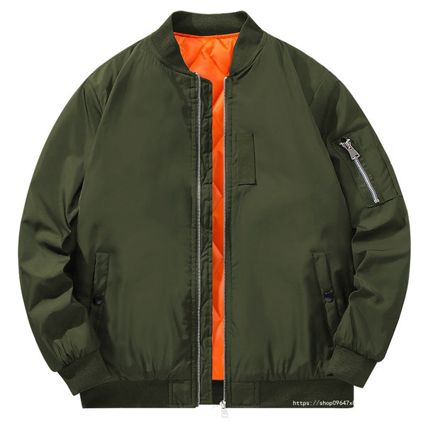 Men's bomber jacket in aviator style with padded thermal lining and sleeve utility pocket Mune Fashion