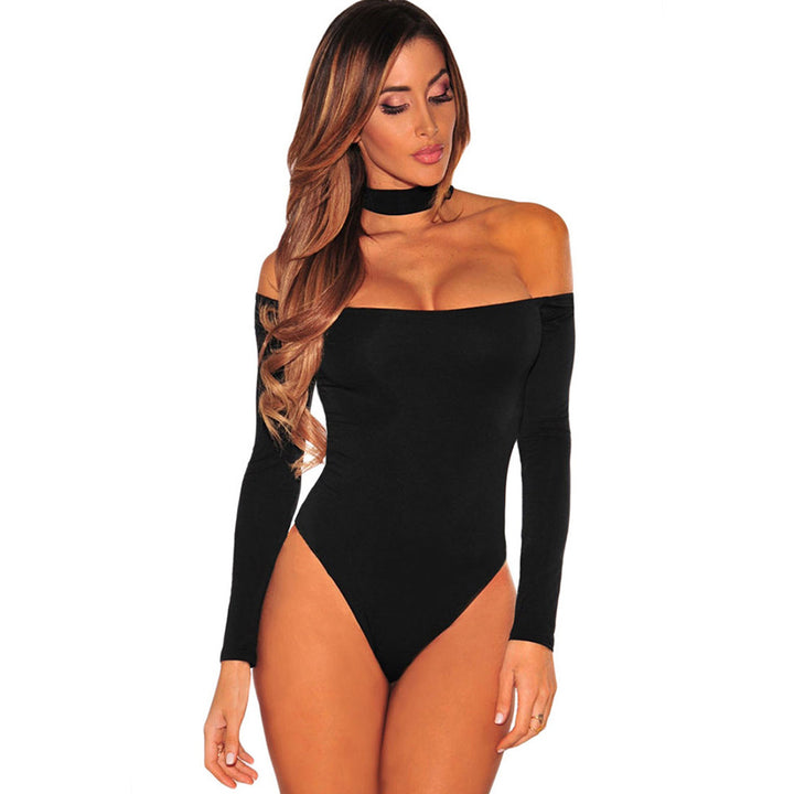 Women's Checked Long Sleeve Bodysuit with Practical Back Opening & Snap Closure Mune Fashion