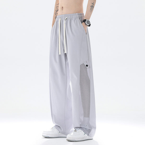 Men's Casual Sports Pants with Breathable Inserts