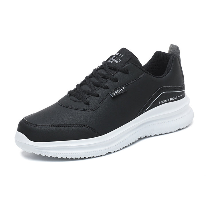 Men's trendy casual lace-ups made of water-repellent synthetic leather with shock-absorbing EVA sole and padded entry Mune Fashion