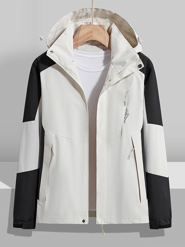 Women's two-layer waterproof outdoor jacket with hood, breathable membrane and adjustable waist Mune Fashion