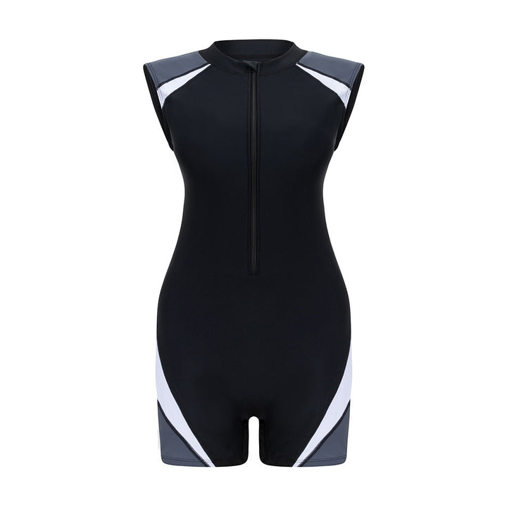 Women's Sporty Short Sleeve Swimsuit with Fitted Cut Mune Fashion
