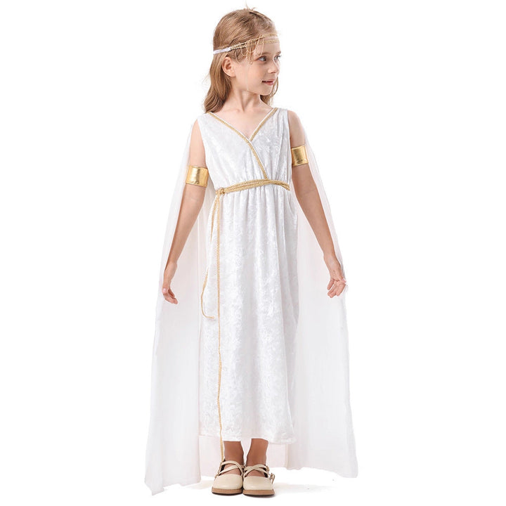 Ladies mythological costume dress with flowing cape Mune Fashion