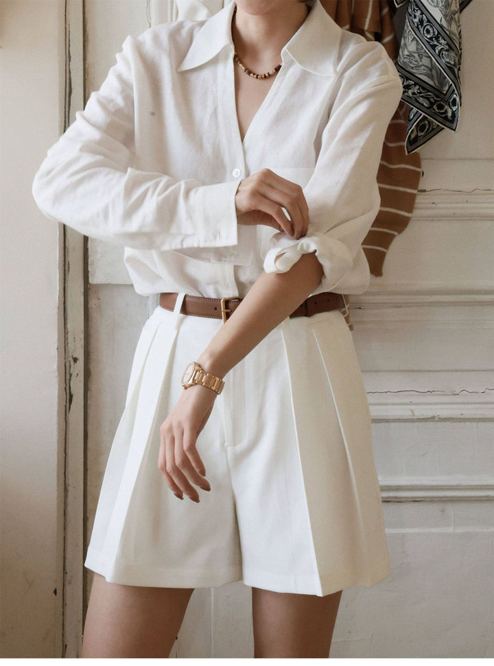 Women Stylish Linen Blouse Mune Fashion