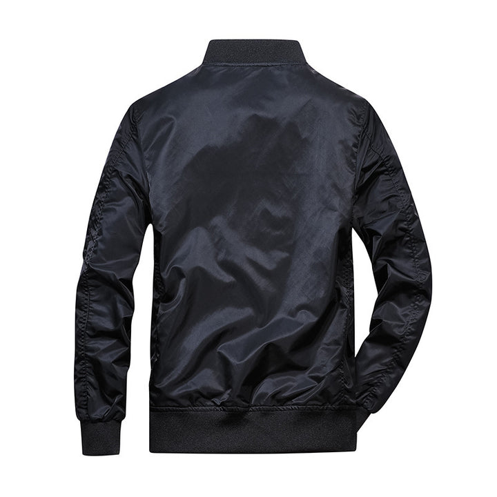 Men's bomber jacket in aviator utility style with arm pocket and reinforced ribbed cuffs Mune Fashion