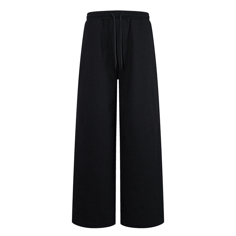 Women's Extra Wide Cotton Palazzo Sweatpants with High Comfort Waistband, Drawstring and Straight Leg Mune Fashion