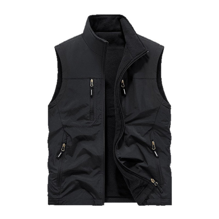 Men's Insulated Outdoor Thermal Vest with Fleece Lining, Zipper Pockets & Windproof Exterior Mune Fashion