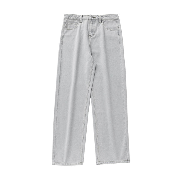 Women's High-Waisted Straight-Cut Jeans with Wide Leg and Five-Pocket Design Mune Fashion