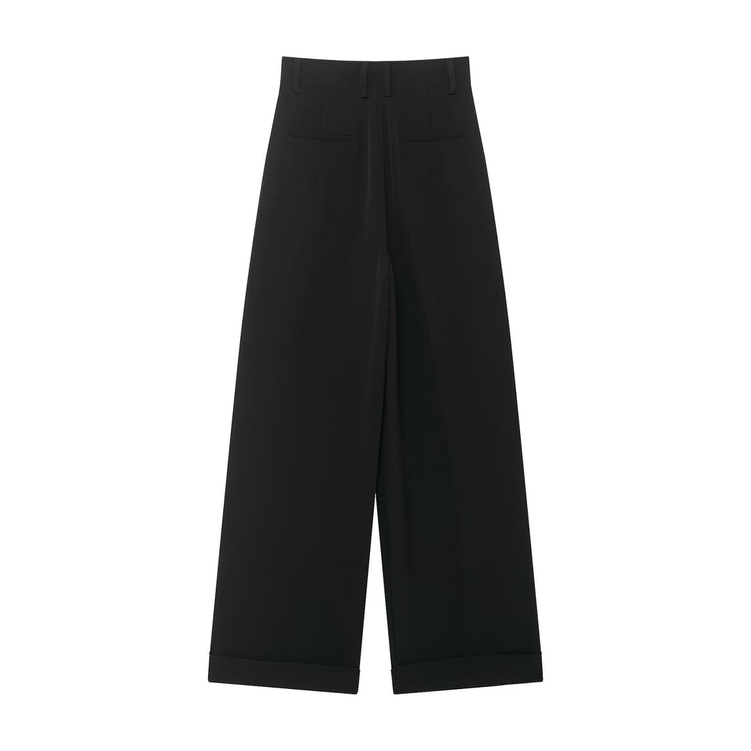 Women's Culotte Pants with Wrap Front and Wide Leg Mune Fashion