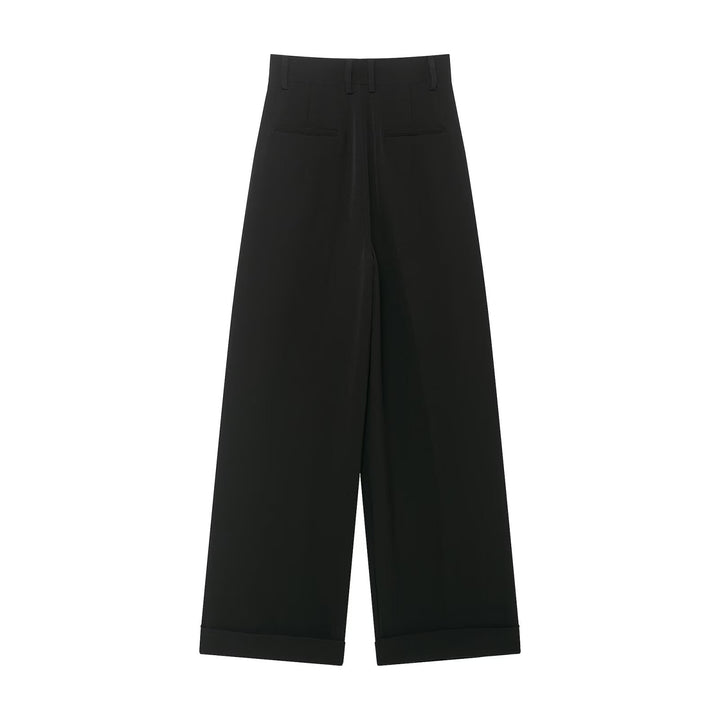 Women's Culotte Pants with Wrap Front and Wide Leg Mune Fashion