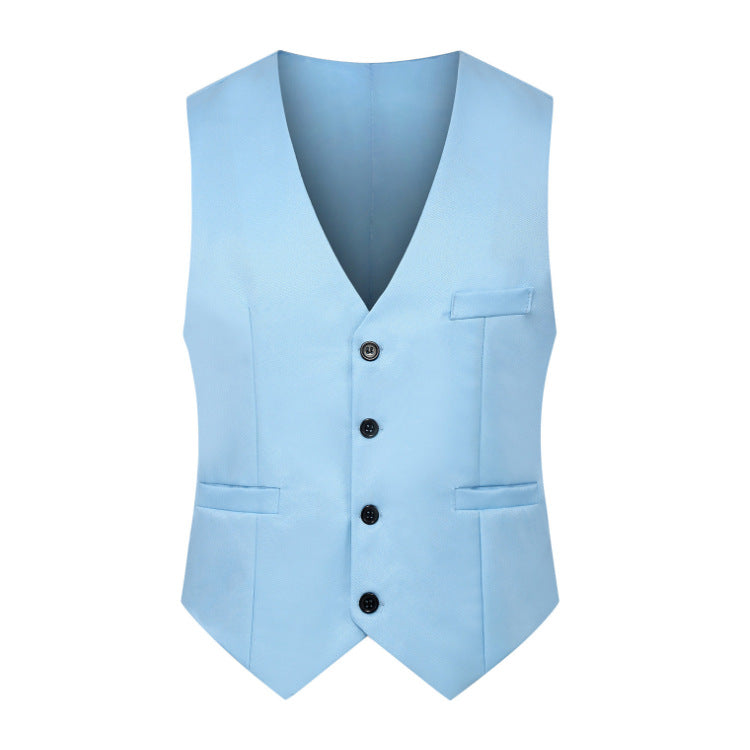 Men's Elegant Business Vest with V-Neck and Tailored Silhouette Mune Fashion