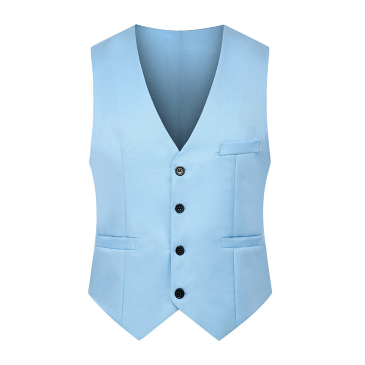 Men's Elegant Business Vest with V-Neck and Tailored Silhouette Mune Fashion