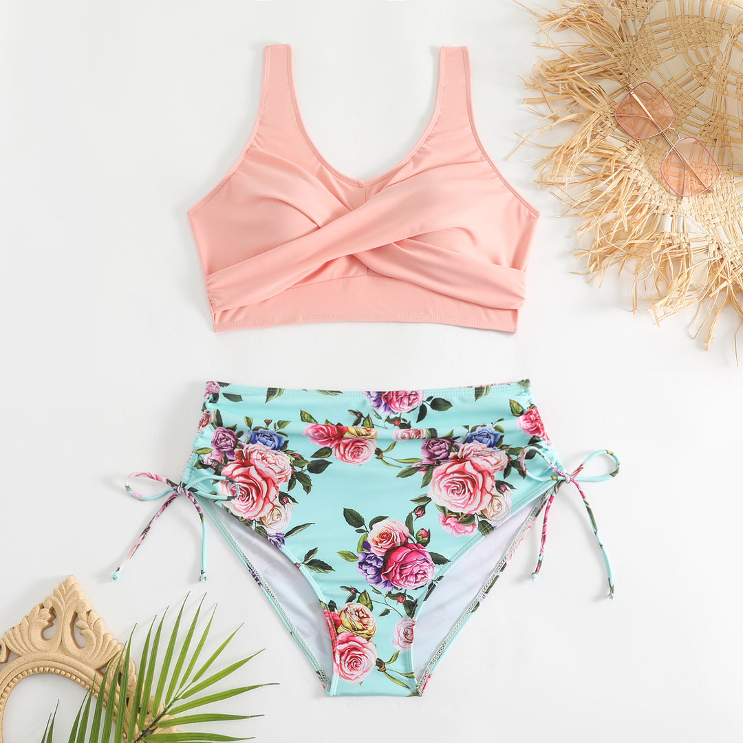 Women's bikini set with stylish wrap top and high-waisted bottoms Mune Fashion