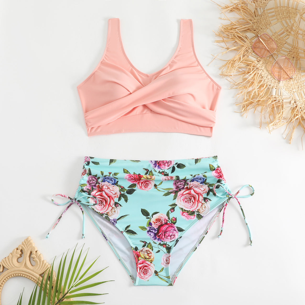 Women's bikini set with stylish wrap top and high-waisted bottoms Mune Fashion