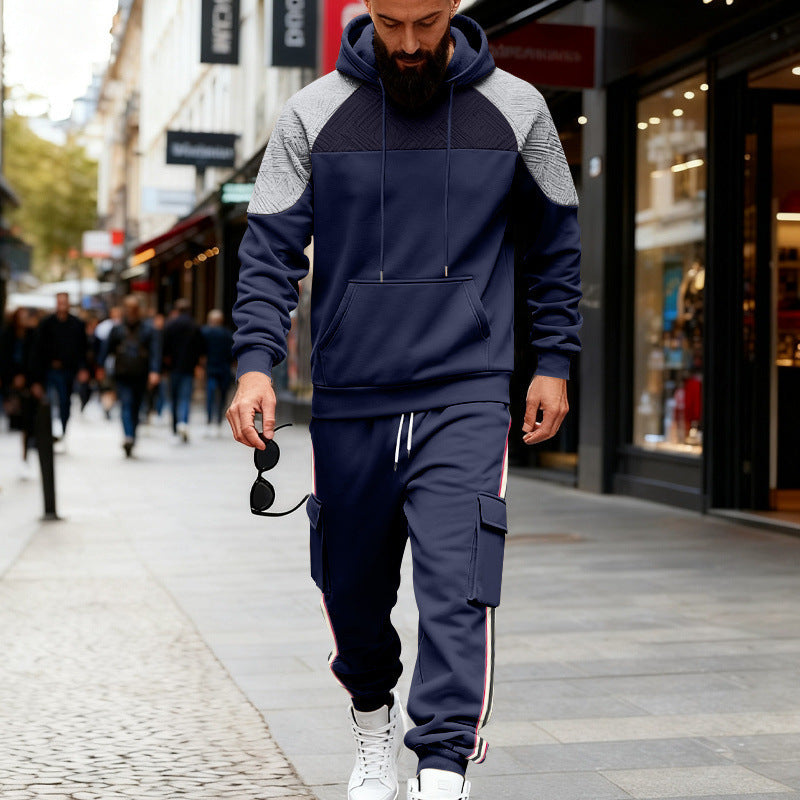 Men's two-piece utility leisure set with hoodie and cargo joggers Mune Fashion