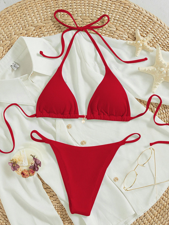 Women's Triangle Bikini with Elegant Details Mune Fashion