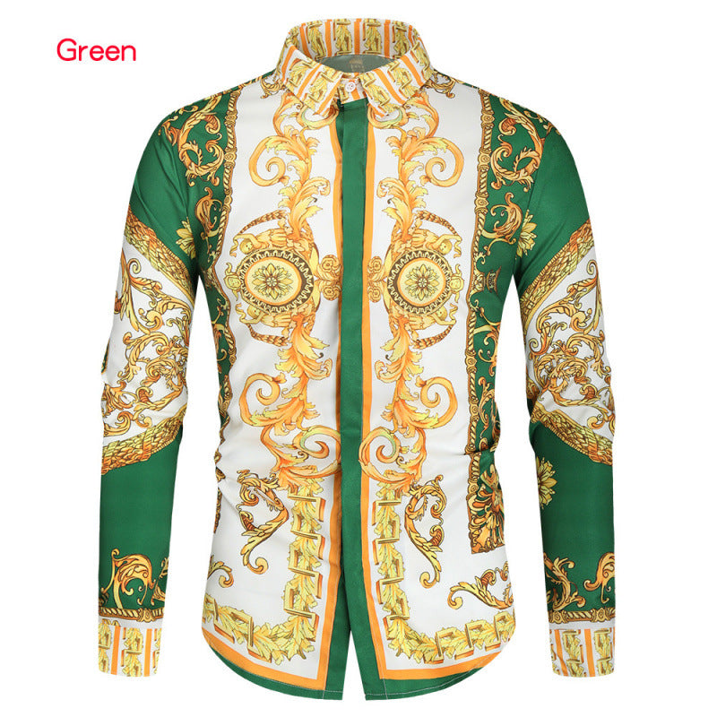 Men's Luxury Shirt with Impressive Baroque Pattern Mune Fashion