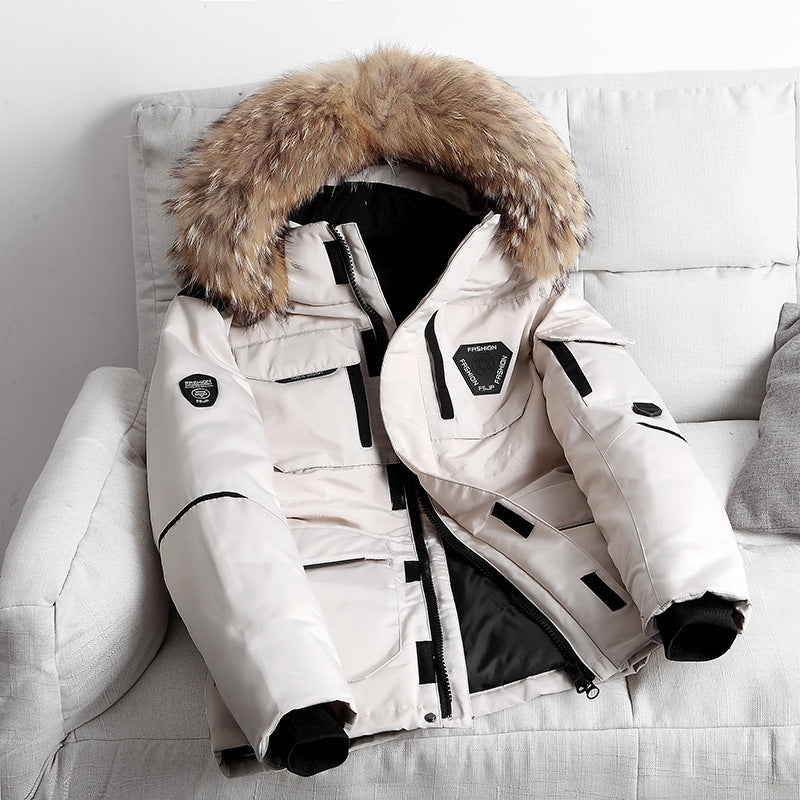Men's winter parka with removable faux fur hood, thermal insulation, and utility pockets Mune Fashion