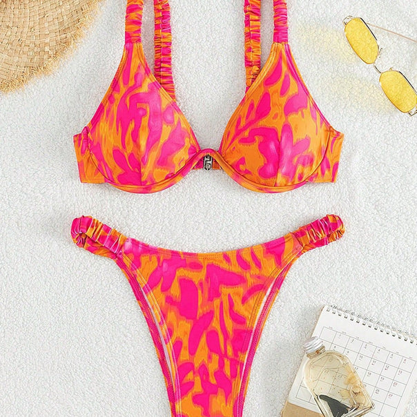 Women's Push-Up Bikini with Fashionable Ruffle Design Mune Fashion