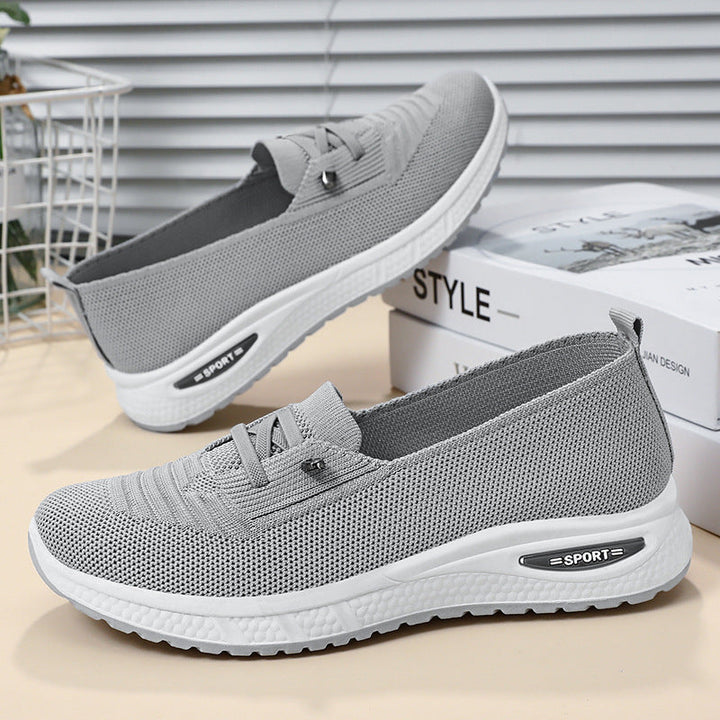 Women's sporty sneakers with elastic knitted upper material and cushioning sole Mune Fashion