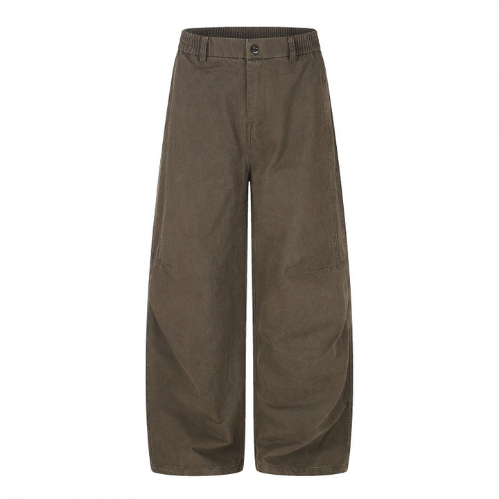 Women's Wide Culotte Pants with High Waist, Elastic Insert, and Utility Seams Mune Fashion