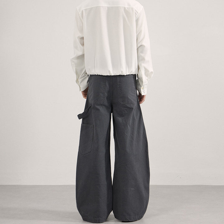 Men's Ultra Wide Workwear Palazzo Pants made of durable cotton twill with knee panels and tool loop Mune Fashion