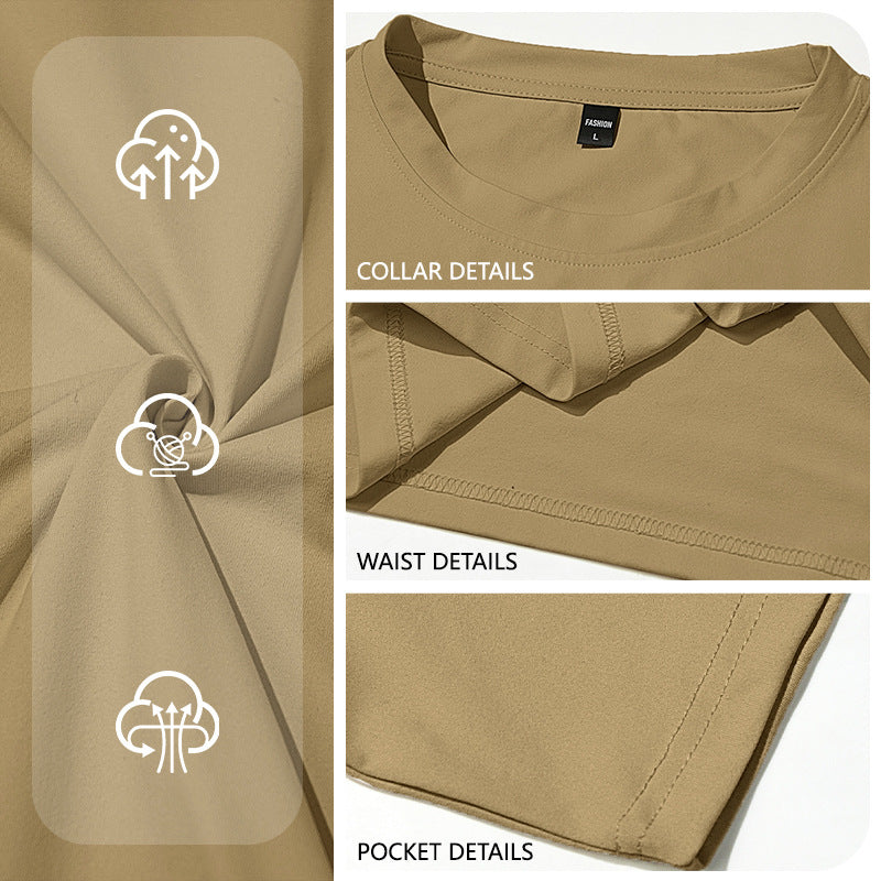 Men's close-fitting round neck basic shirt made of single jersey with reinforced neckband Mune Fashion