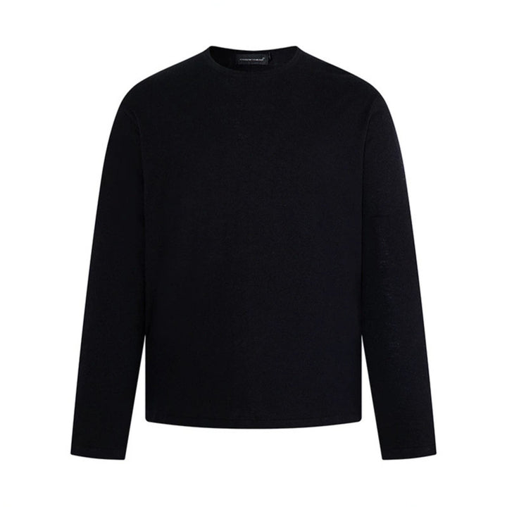 Men's fine knit sweater with round neck and straight cut Mune Fashion