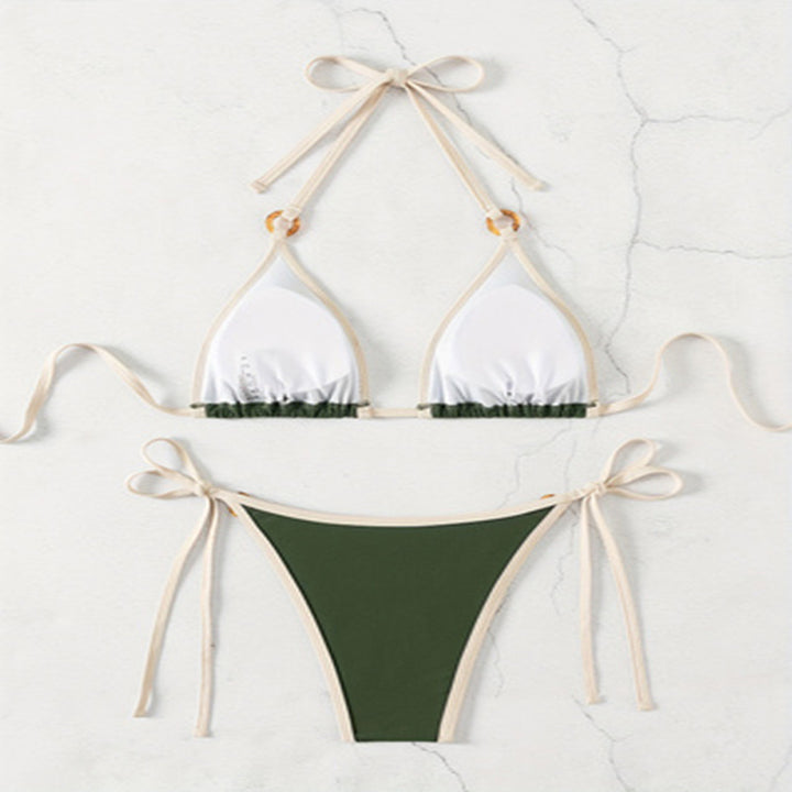 Women's triangle bikini with elegant golden accents Mune Fashion