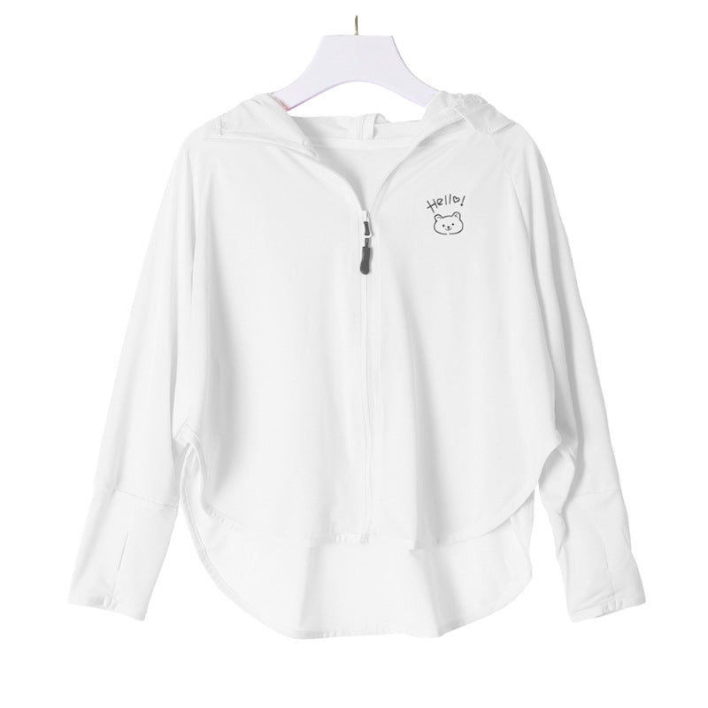 Ladies UV protection jacket with hood and soft material Mune Fashion