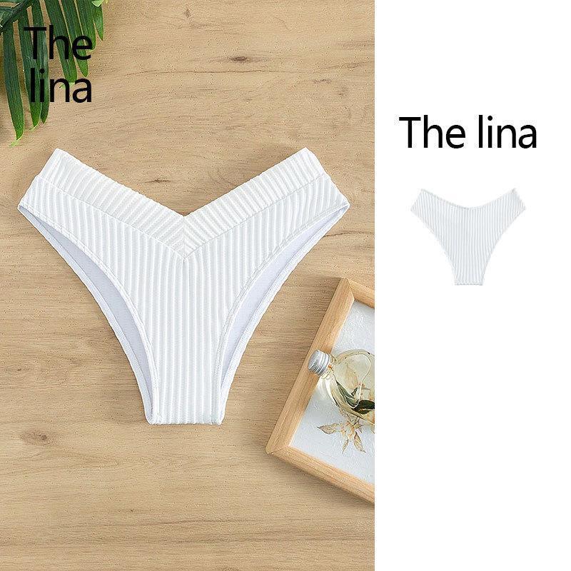 Women's high-cut bikini bottom with stylish V-design Mune Fashion