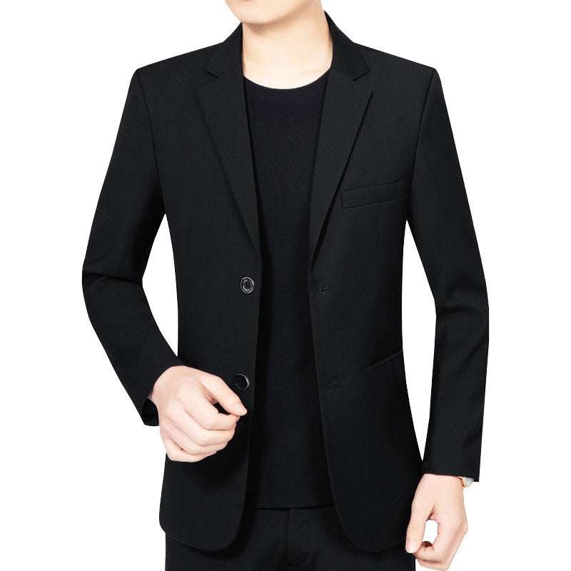 Men's Slim Business Blazer with Minimalist Design and Stretch Comfort Mune Fashion