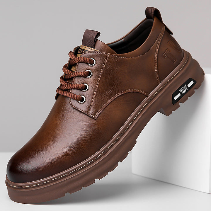 Men's Derby Hybrid made of leather look with robust profile platform sole and comfort insole Mune Fashion