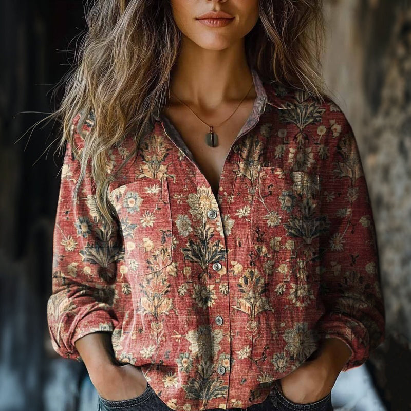 Ladies Stylish Blouse with Paisley Pattern Mune Fashion