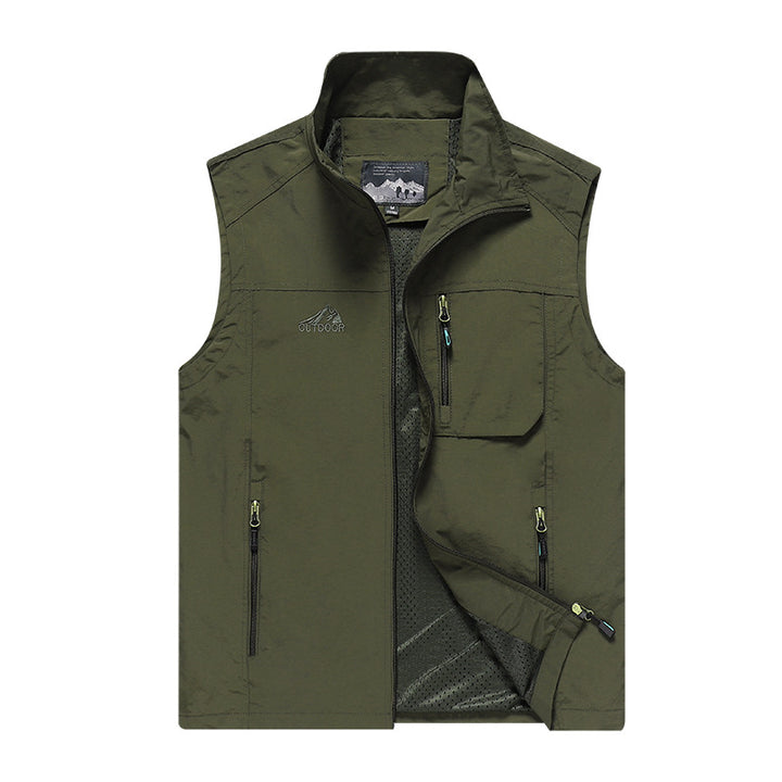 Men's Lightweight Multifunctional Softshell Vest with Breathable Mesh Lining and Zipper Pockets Mune Fashion