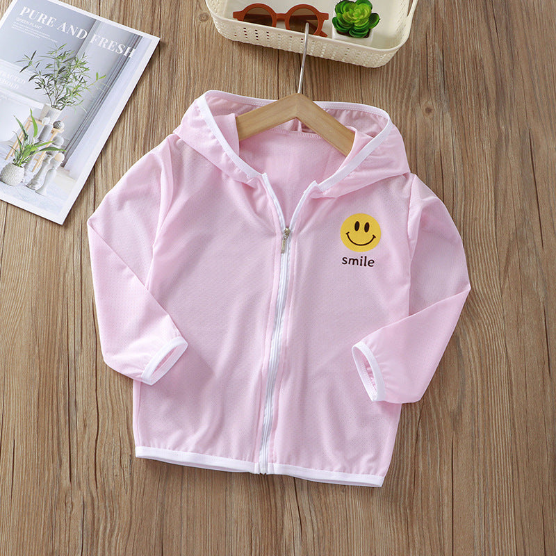 Unisex nan children's light hoodie jacket with breathable mesh fabric and full zipper Mune Fashion
