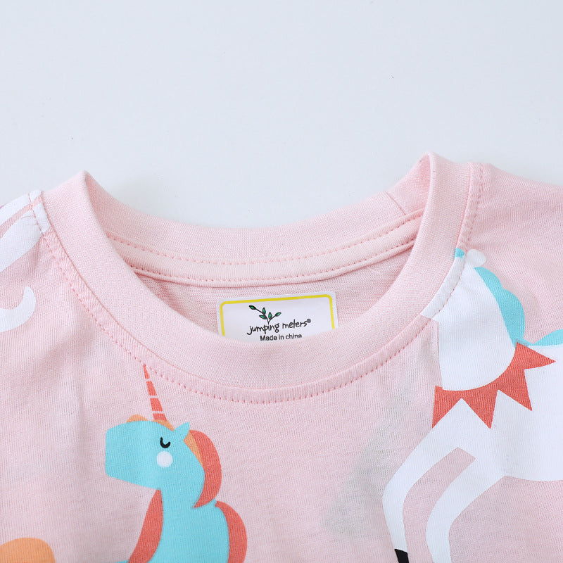 Girls T-Shirt with colorful unicorn design Mune Fashion