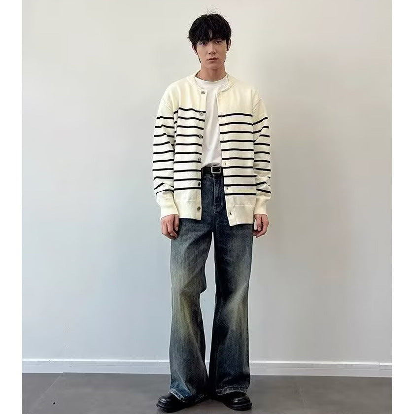 Men's Fashion Striped Cardigan Mune Fashion