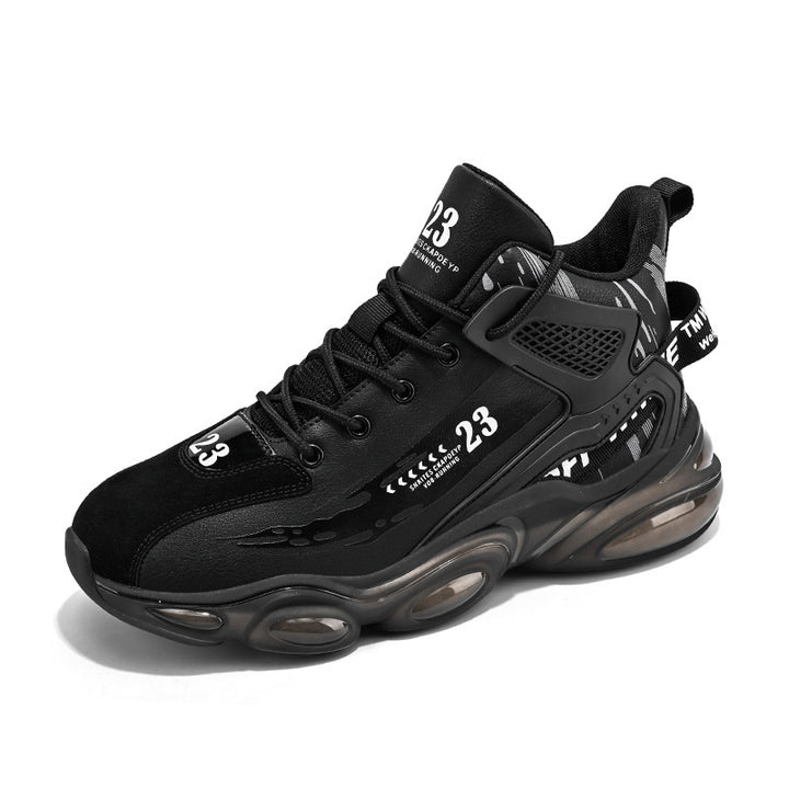 Men's Padded Chunky Sneakers with Visible Air Cushion Midsole and Teddy Lining Mune Fashion
