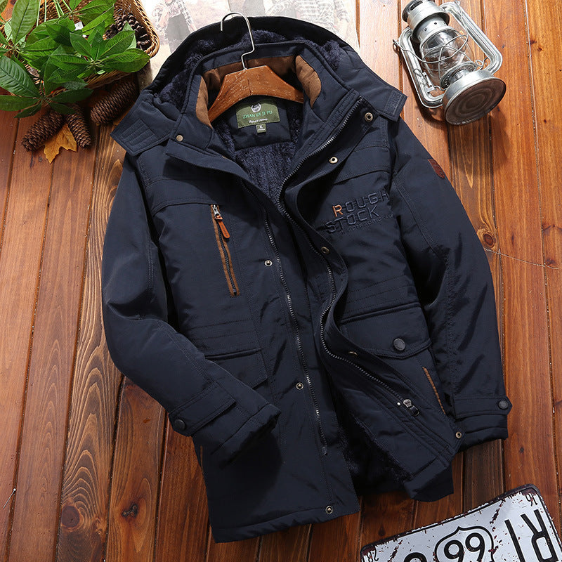 Men's Weatherproof Fleece Jacket with Removable Hood Mune Fashion